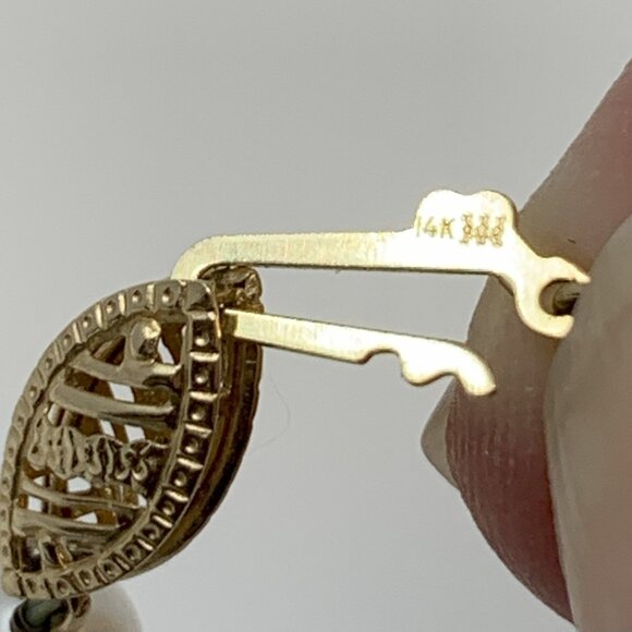 Freshwater Pearl Beaded Bracelet 14K Gold Clasp Size 6 3/4" - Picture 4 of 14